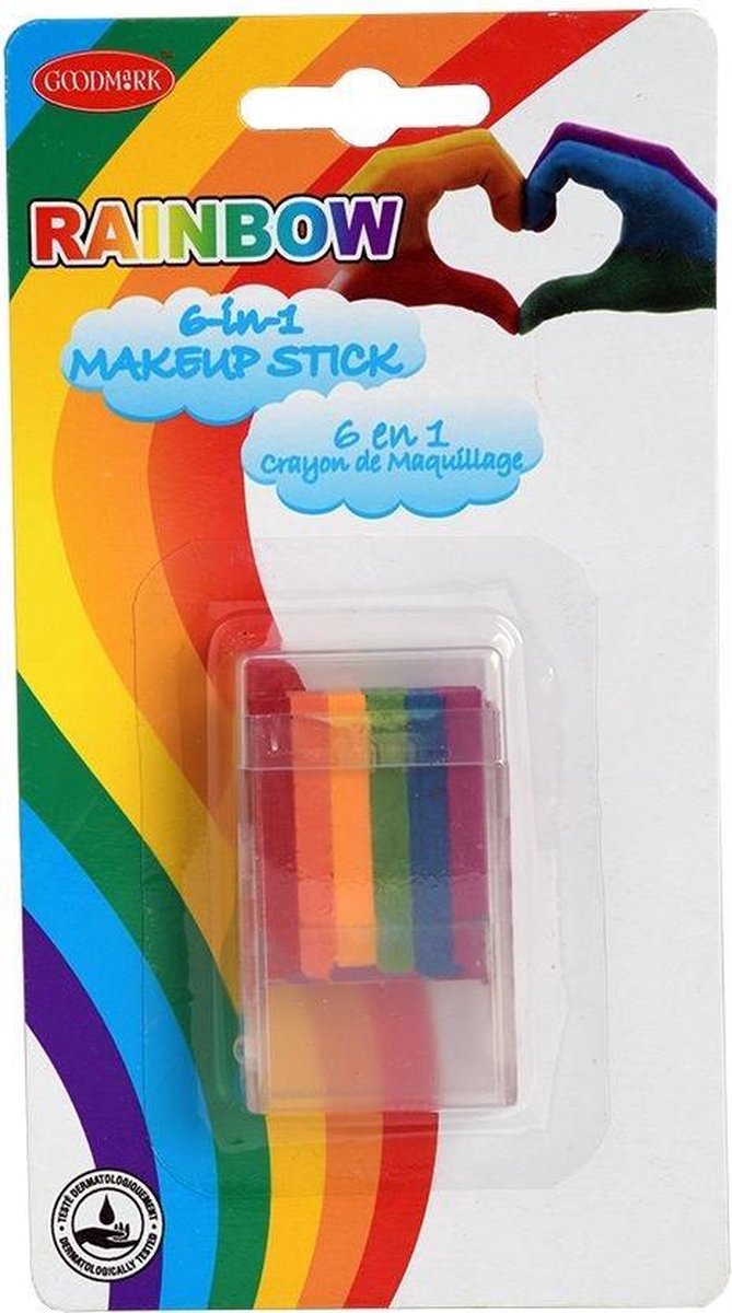 GOODMARK - 6 in 1 regenboog schminkstick - Schmink > Potloden